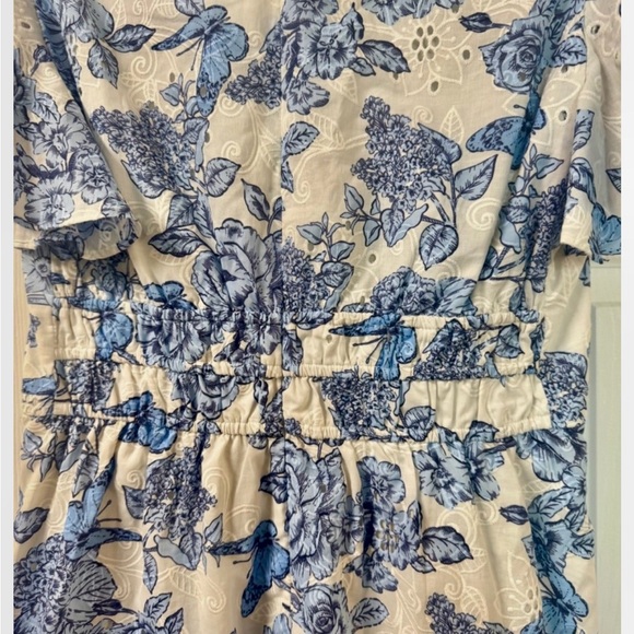 Eliza J Blue Cotton Eyelet Print Mini
Dress Flutter Short Sleeves Size 10
NWT - Picture 8 of 13